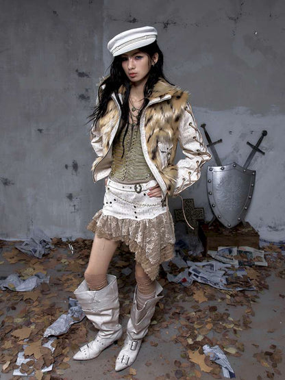 Heavy Work Irregular Piece Culottes【s0000014654】