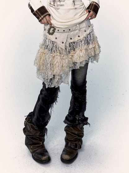 Lace Mesh Half Skirt【s0000011431】