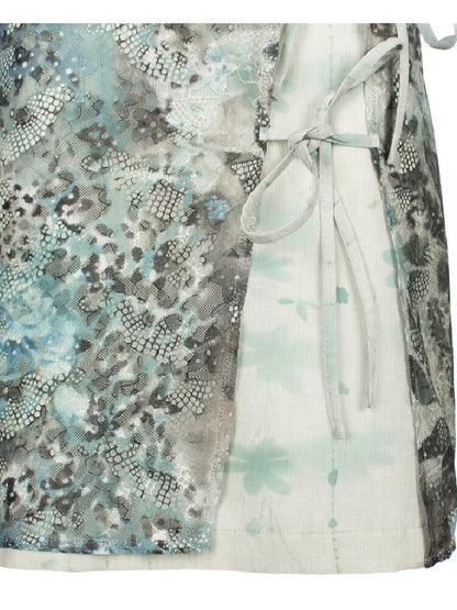 Leopard Lace Panel Midi Skirt【s0000018094】