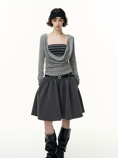 Tencel Lycra swing collar bottoming shirt【s0000013743】
