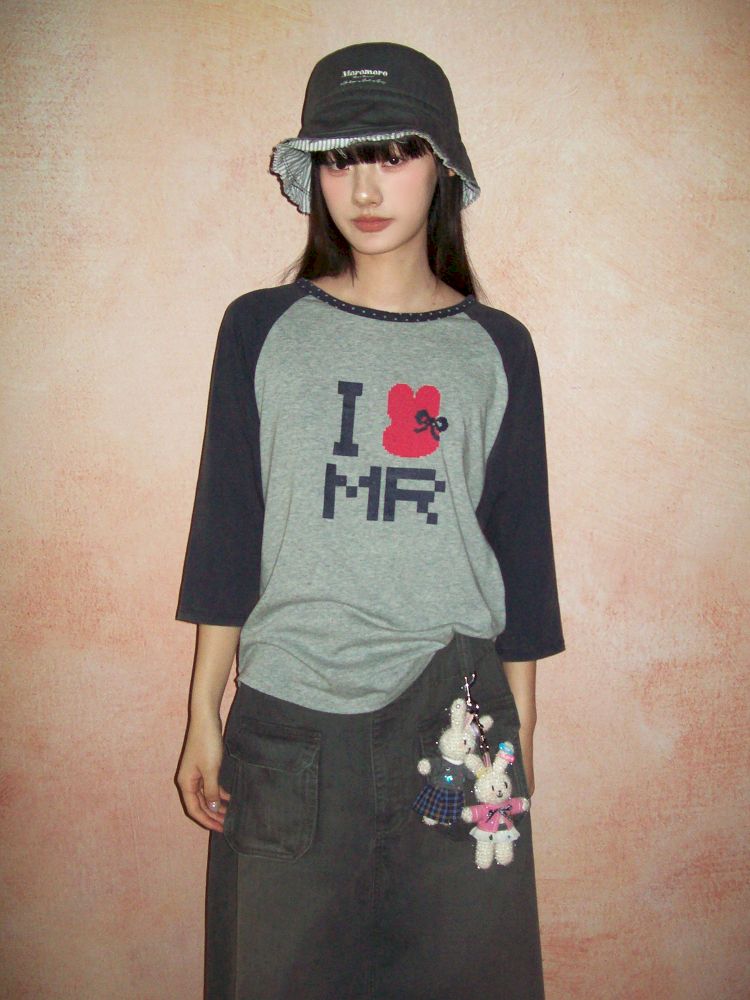 Casual Raglan Long-Sleeved T-Shirt【s0000012559】