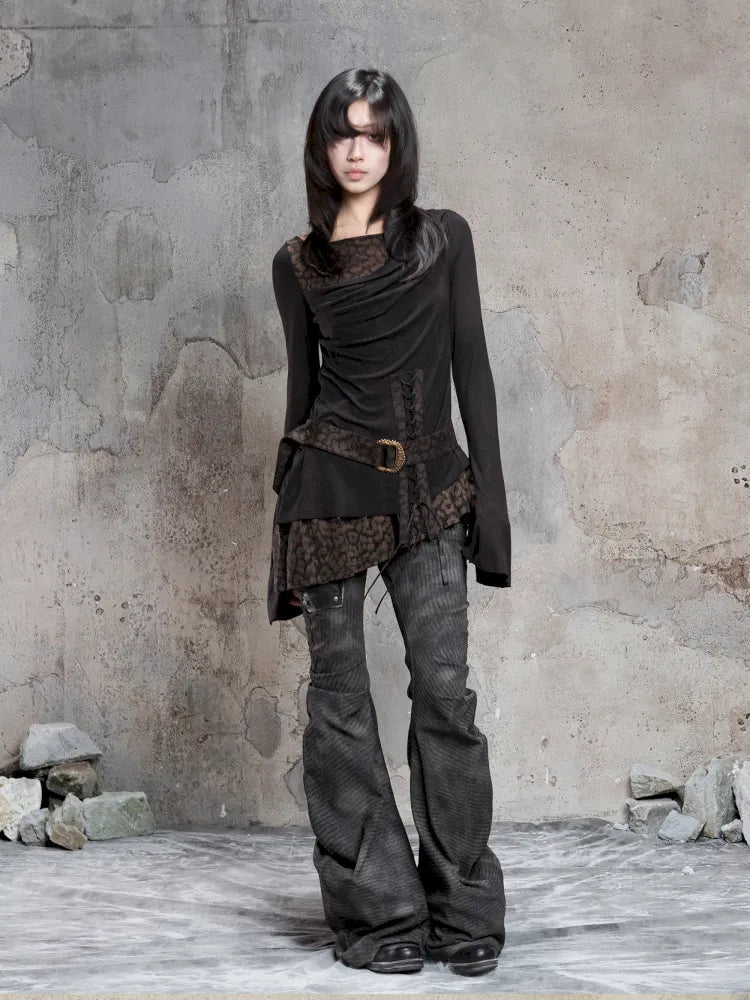 Fake Two-Piece Crew Neck Knit Blouse【s0000014129】