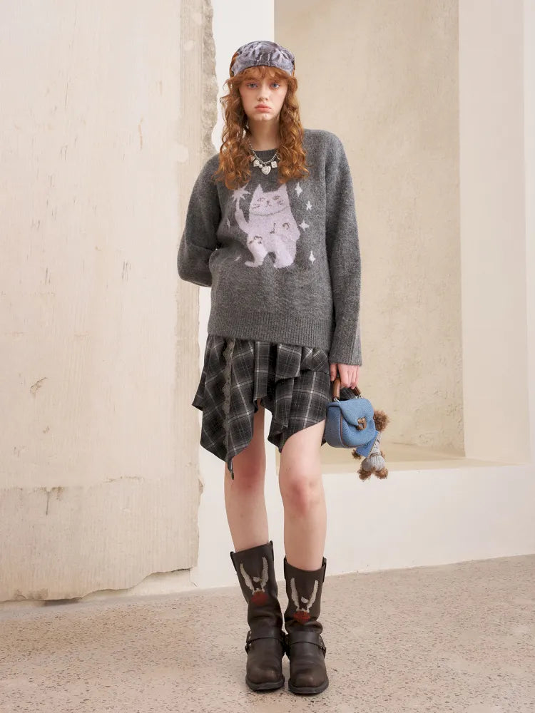 Relaxed-Fit Soft Pullover Knit Sweater【s0000014054】