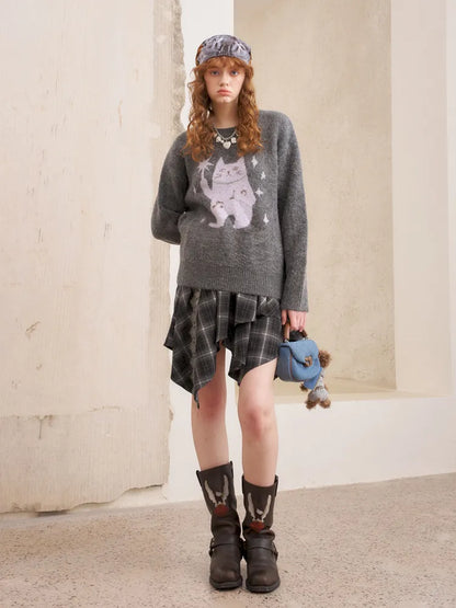 Relaxed-Fit Soft Pullover Knit Sweater【s0000014054】