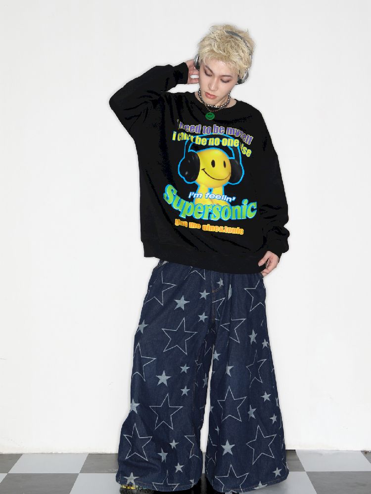 American Casual Street Smiley Loose Pullover [S0000010265]