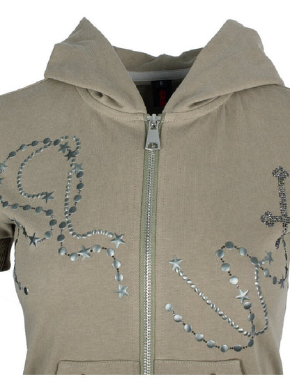 Star Chain Rivet Hooded Shorts Set【s0000018050】