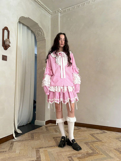 Double-layer bow-tie short skirt【s0000012764】