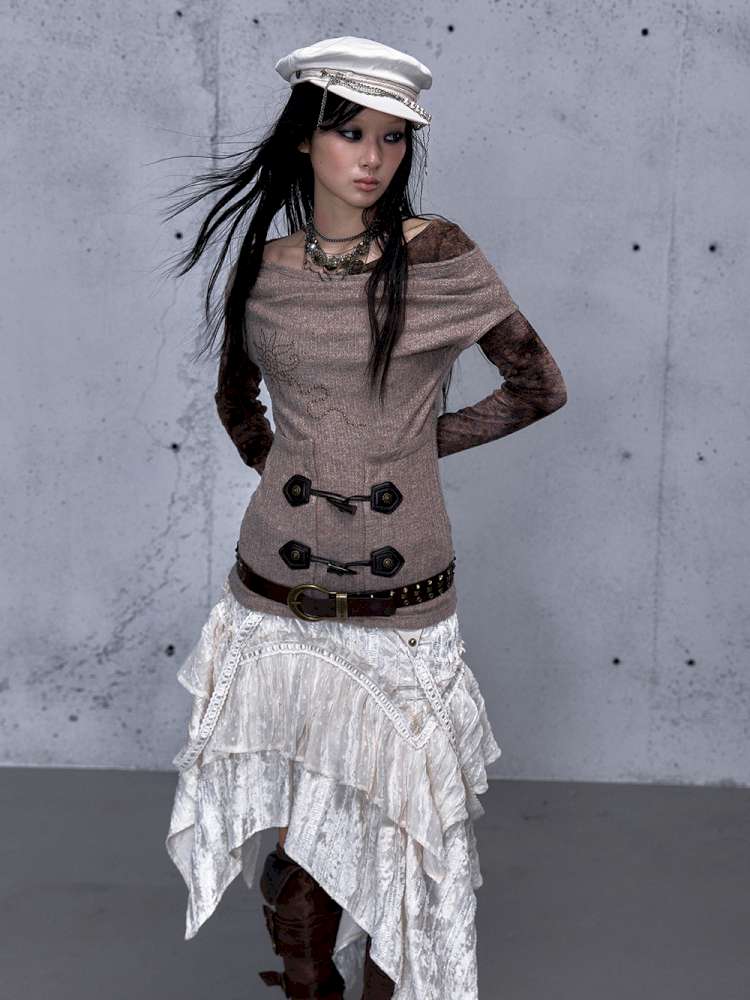 Wasteland Vintage Patchwork Knit Top【s0000014933】