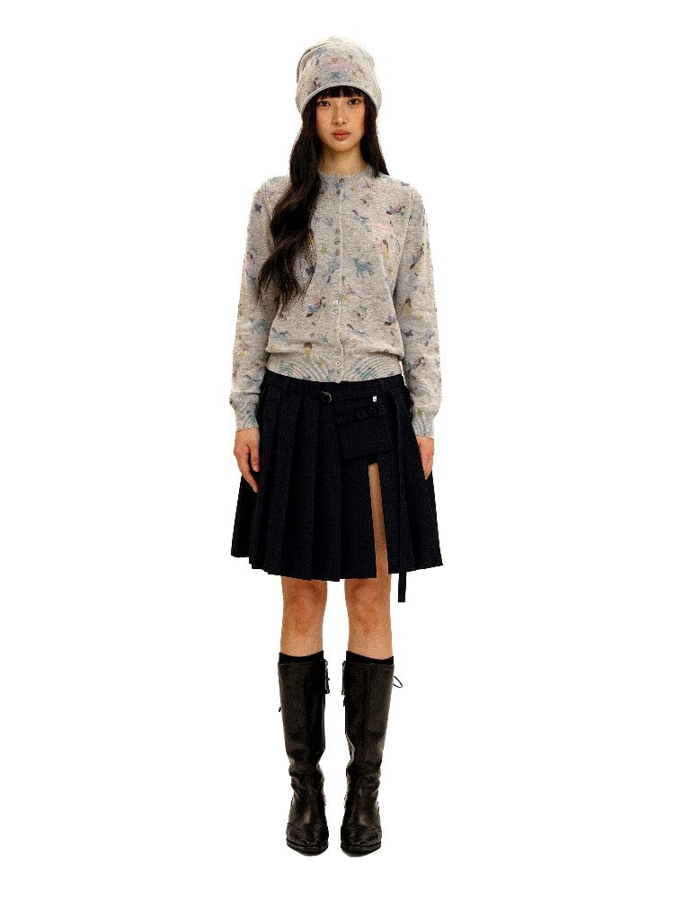 Horse Rabbit Floral Crew Cardigan【s0000016084】