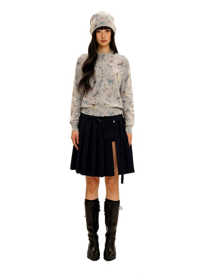 Horse Rabbit Floral Crew Cardigan【s0000016084】