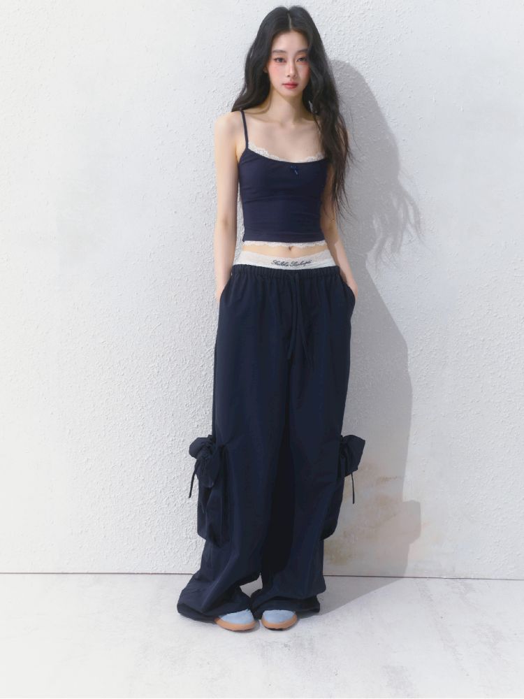 Sporty Loose Pockets Wide Leg Pants【s0000012157】