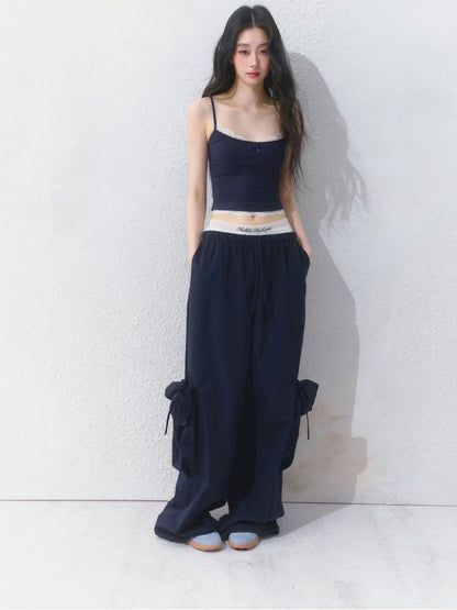 Sporty Loose Pockets Wide Leg Pants【s0000012157】