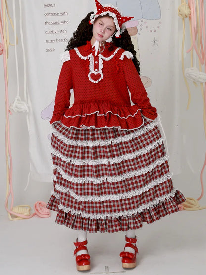 Lolita Showa-Era Girl Adorable Niche Half-Skirt【s0000014105】