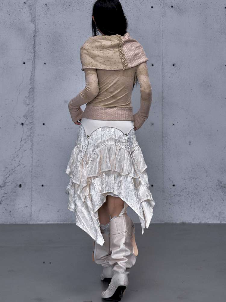 Vintage Punk Scarf Wool Knit Layer【s0000014923】