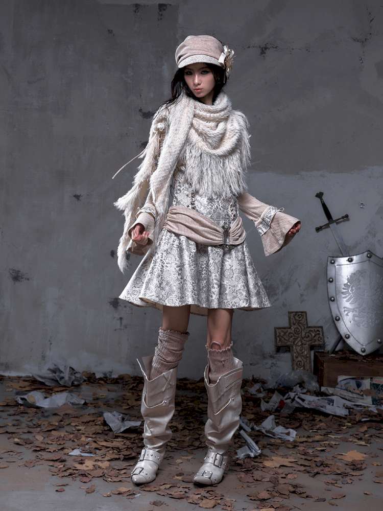 Vintage Punk Patchwork Knit Dress【s0000014651】