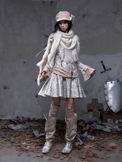 Vintage Punk Patchwork Knit Dress【s0000014651】