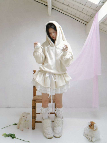 Plush Angel Ears Low Waist Dress【s0000014941】