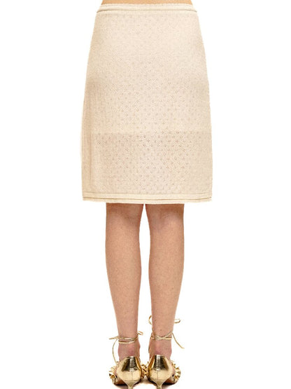 Breathable Lace Knit Top Skirt Set【s0000017442】