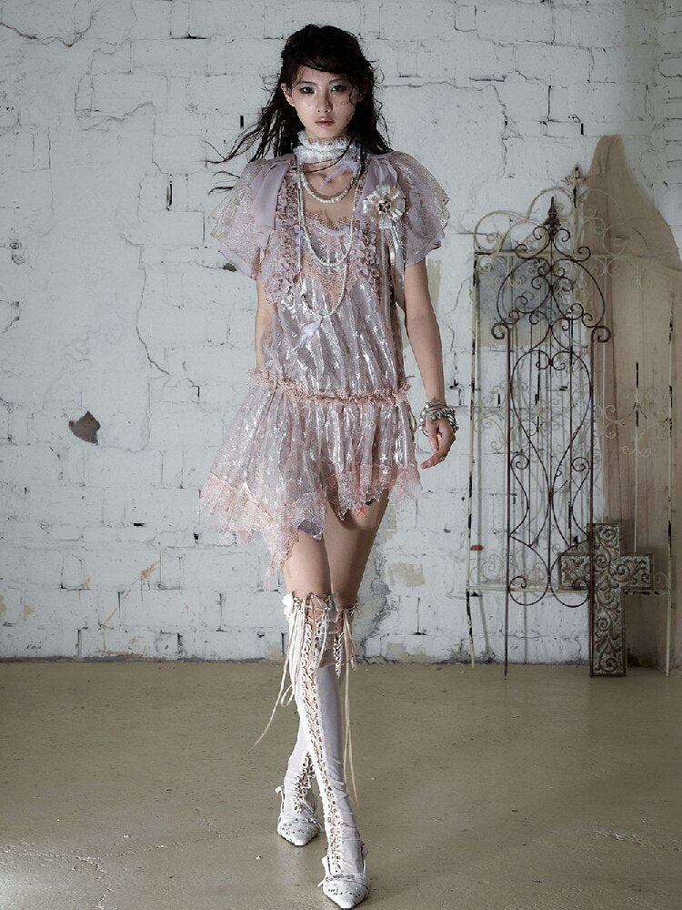 Dreamy Pure Desire Lace Star Dress【s0000017233】