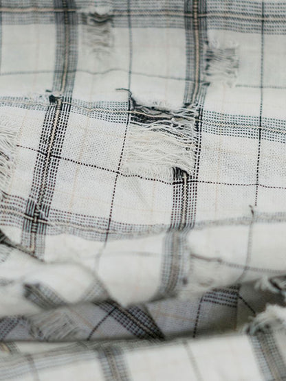 Asymmetrical patchwork plaid strapless dress【s0000012808】