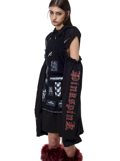 Stitched Off-Shoulder Sweatshirt【s0000015132】