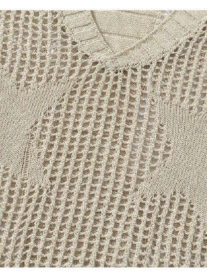 Hollow Star Mid Sleeve Knit Sweater【s0000016994】