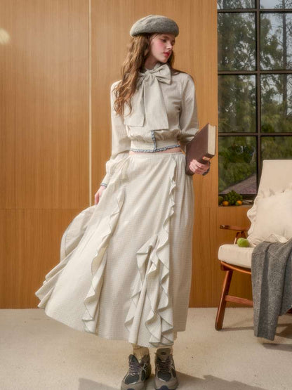 Organic Cotton Patchwork Floating Shirt Skirt【s0000014883】