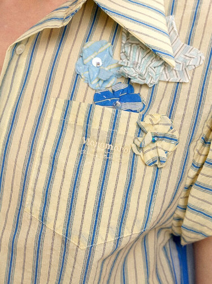 Striped Beaded Bikini Shirt Pants【s0000017415】