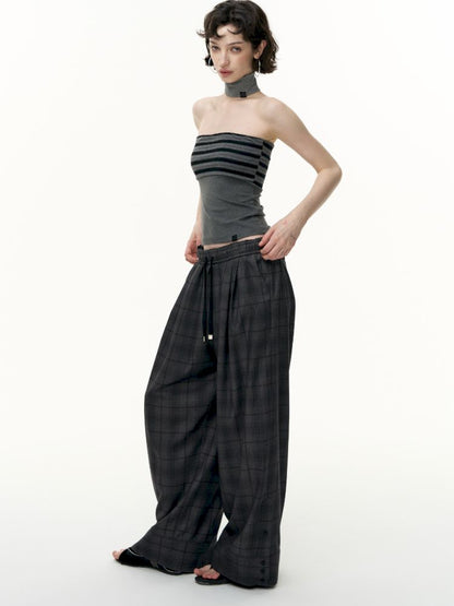 Striped bustier short skirt suit【s0000013740】