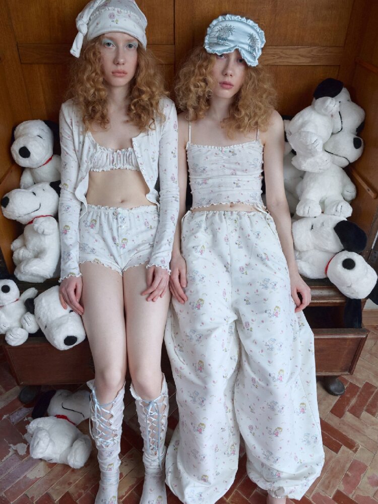 Floral Summer Pajama Shorts Set【s0000016923】