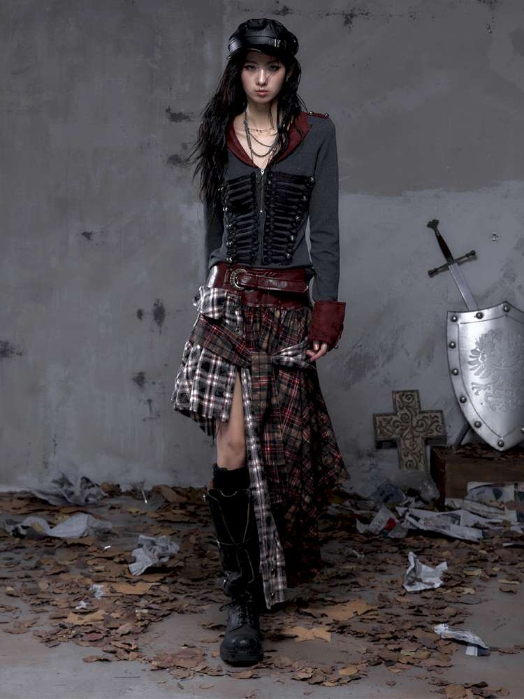 Vintage Punk Knight Slim Fit Shirt【s0000014652】