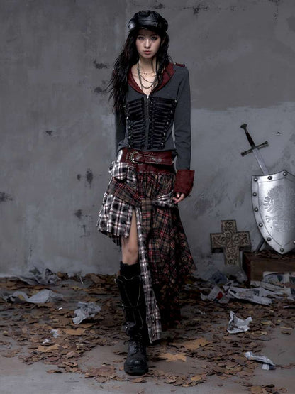 Vintage Punk Knight Slim Fit Shirt【s0000014652】