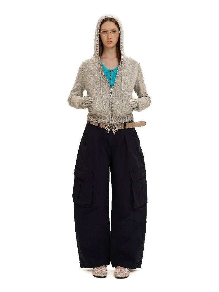 Long Staple Cotton Cargo Trousers【s0000016138】