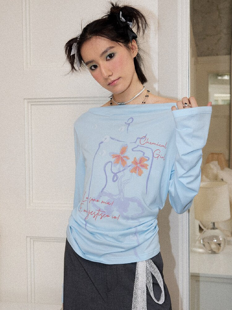 Printed Tencel Linen Loose Tee【s0000016654】
