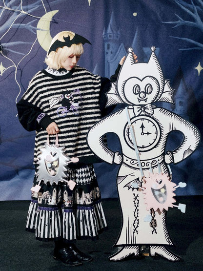 Striped Plush Colorblock Sweatshirt【s0000011560】