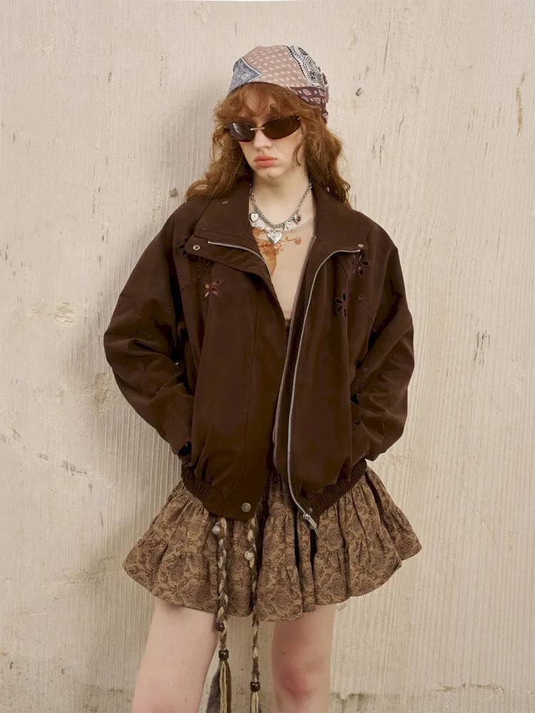 Stand Collar Oversized Long Sleeve Jacket【s0000014072】
