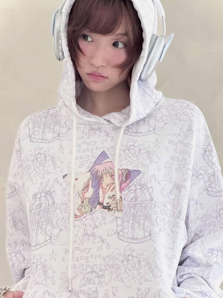 Star-Print Hoodie【s0000014438】