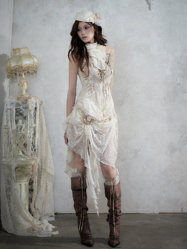 Vintage Court Wing Embroidered Top【s0000017859】