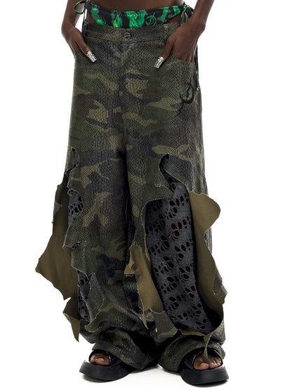 Gender-Neutral Y3K Painted Denim Pants【s0000014013】