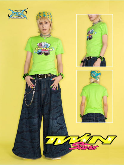 Dopamine Street Positive Shoulder T-Shirt【s0000012462】