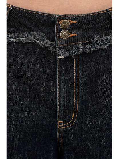 Waist Raw Lace Loose Jeans【s0000016071】