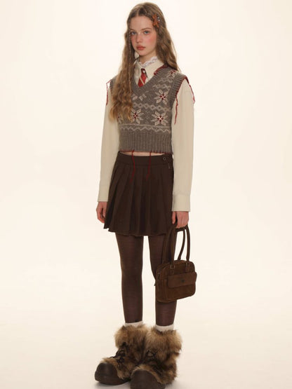 Snowflakev-Neck 니트 언더 셔츠 [S0000006009]