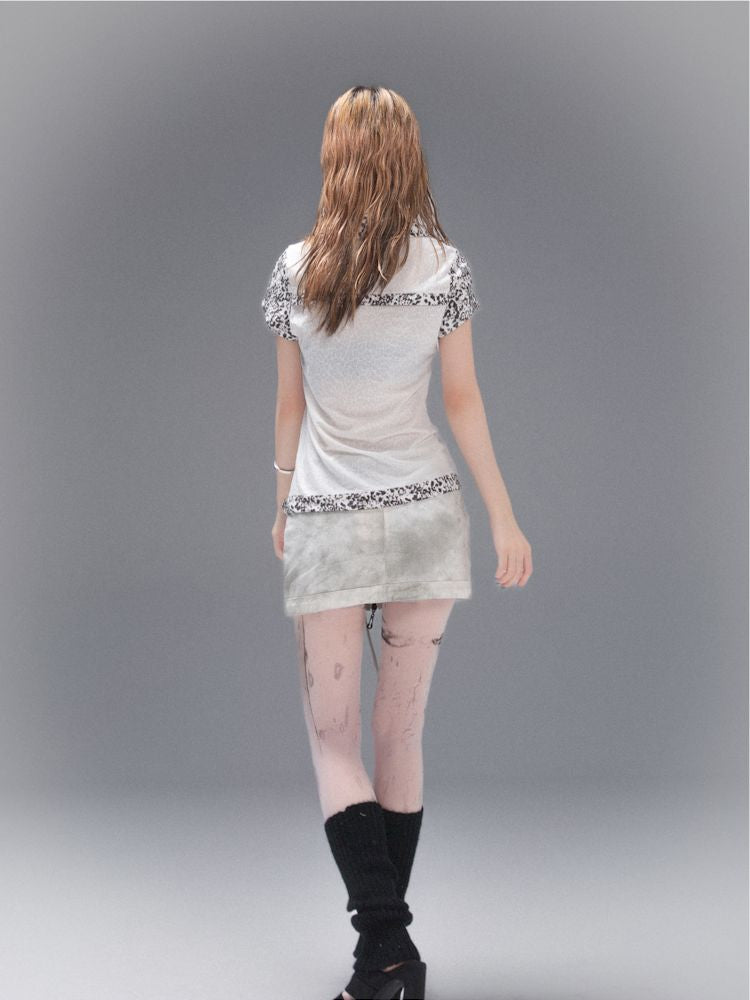 POLO NECK COLLISION COLOR SLEEVE TOP [S0000008468]