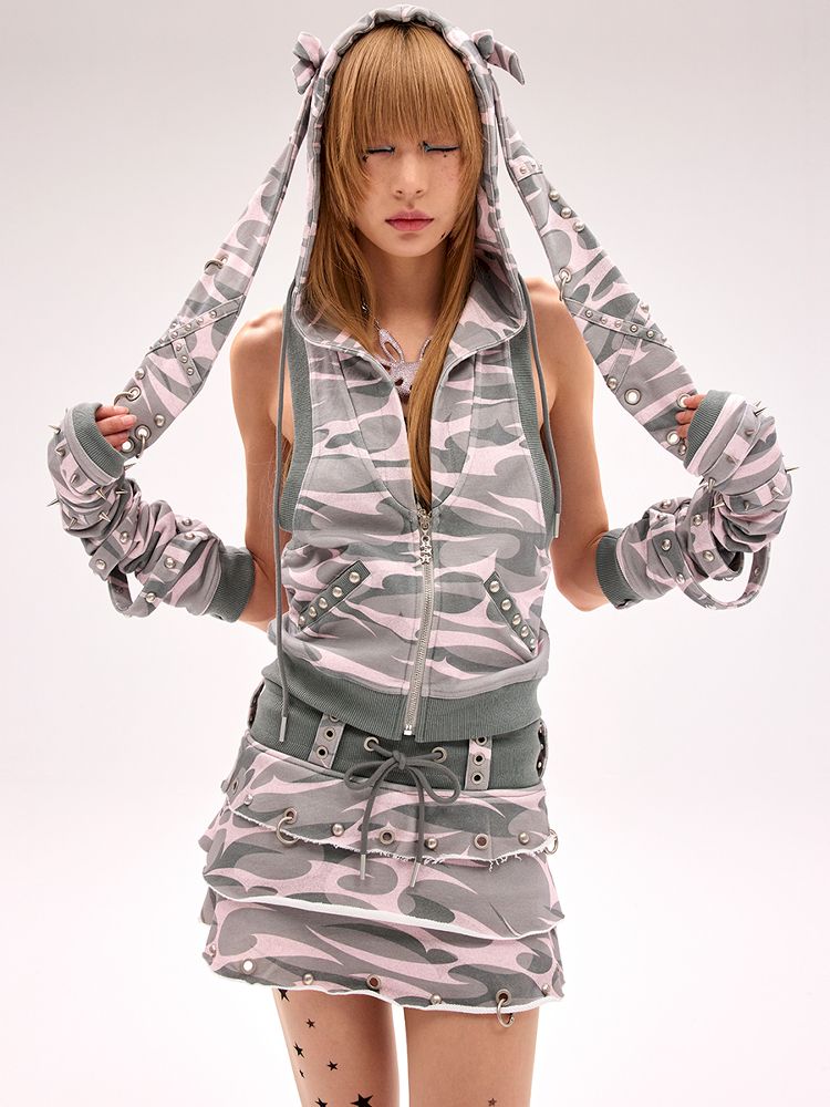 Rivet Embellished Gloves【s0000012184】