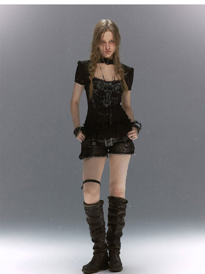 Sphenoid Witch Texture Lace Ruffled【s0000017037】