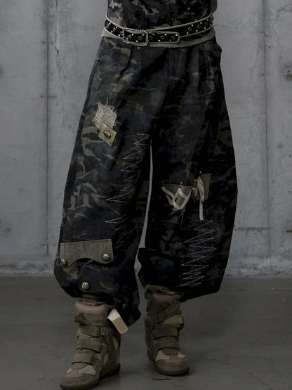 Embroidered Camo Pants【s0000014116】