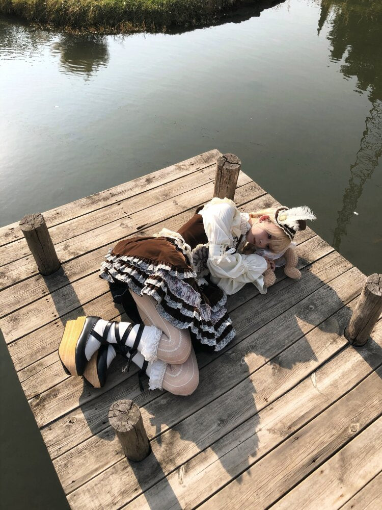 Bone Print Velvet Lace Corset Vest【s0000015613】