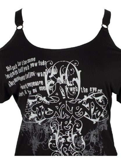 Graffiti Off-Shoulder Top【s0000018067】
