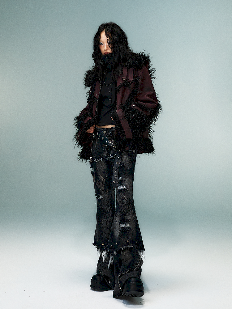Lapel Suede Eco-Fur Warm Coat【s0000011477】