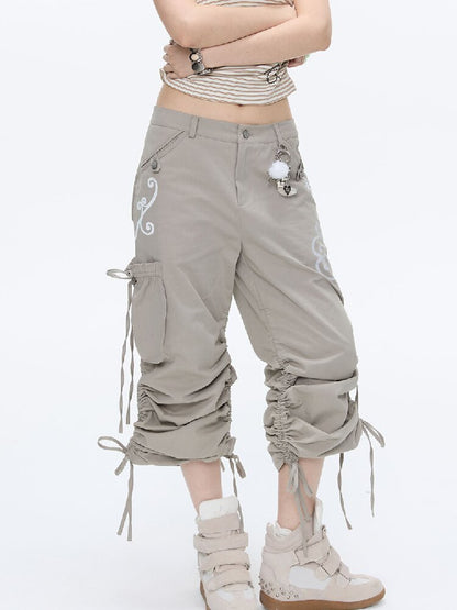 Vine Shirring Pleats Cargo Pants【s0000016376】